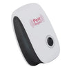A white ultrasonic pest repellent device with a black grip and a red wave symbol labeled Pest Reject.