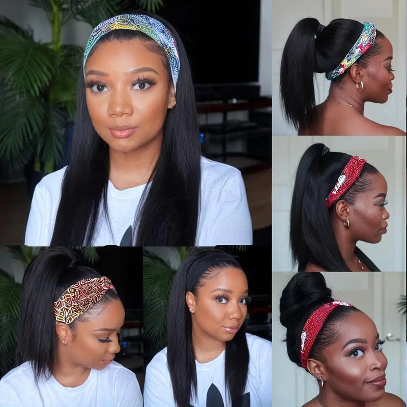 Straight Synthetic Headband Wig