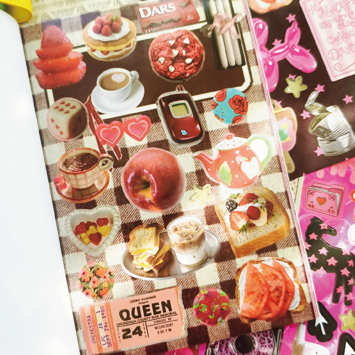 Sweetheart Sticker Book - 30 Sheets of American Style Vintage Stickers for DIY Projects