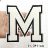 Large White Letter Patch for DIY Clothing Customization