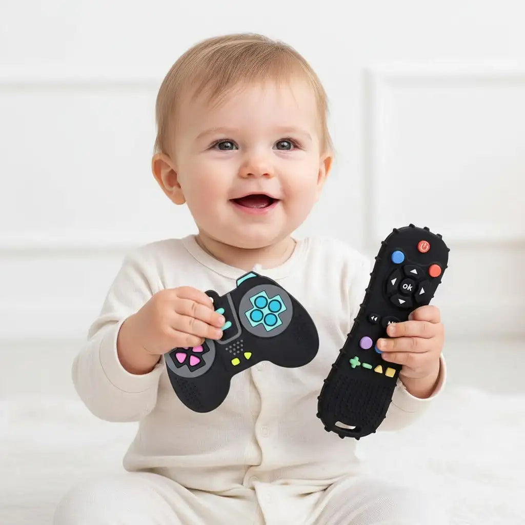 Baby Teething Toy Set – Sensory Silicone Remote Control
