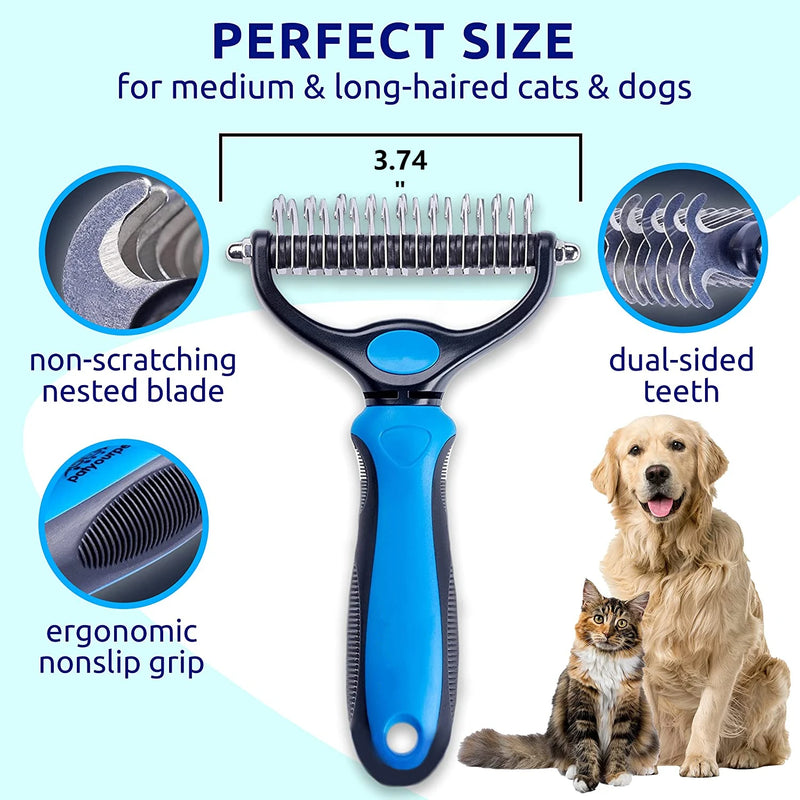 Double-Sided Pet Deshedding Brush