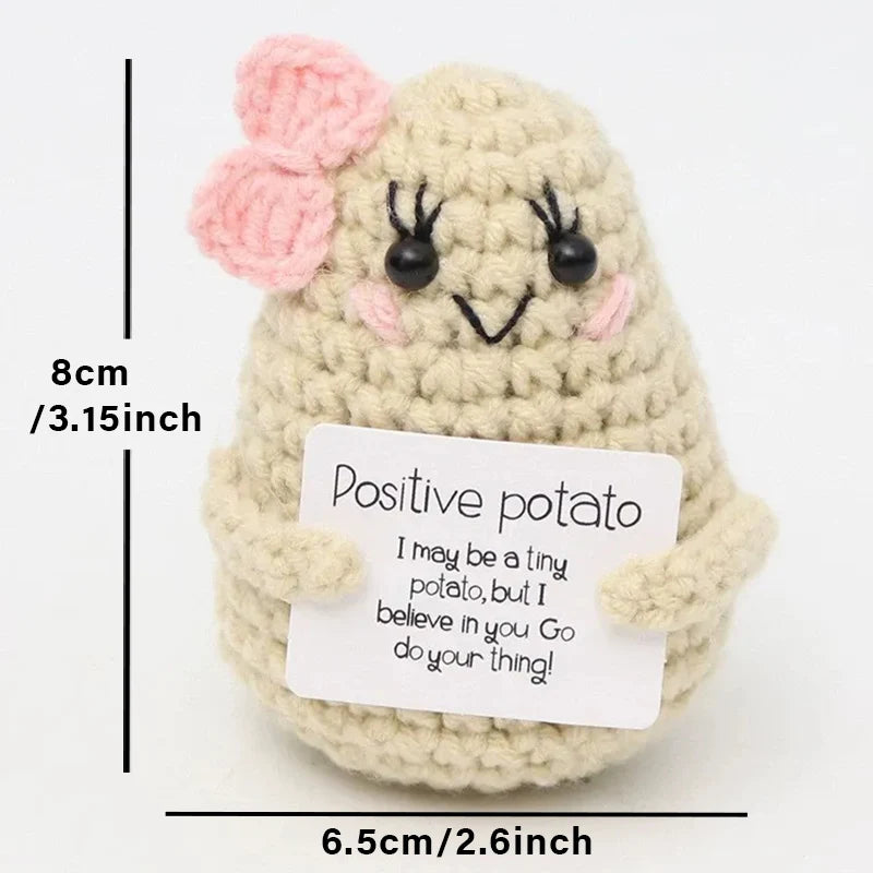 Handmade Crochet Amigurumi Doll with Love and Encouragement