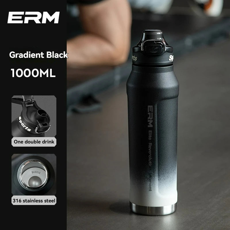 Double-Wall Insulated Stainless Steel Water Bottle with Handle