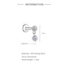 925 Sterling Silver Moissanite Bowknot Stud Earrings