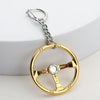 Gearbox Keychain with Turbo Hub and Brake Disc Pendant