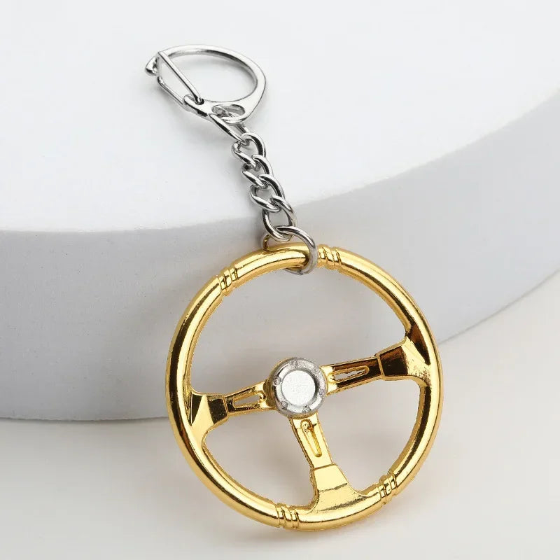 Gearbox Keychain with Turbo Hub and Brake Disc Pendant