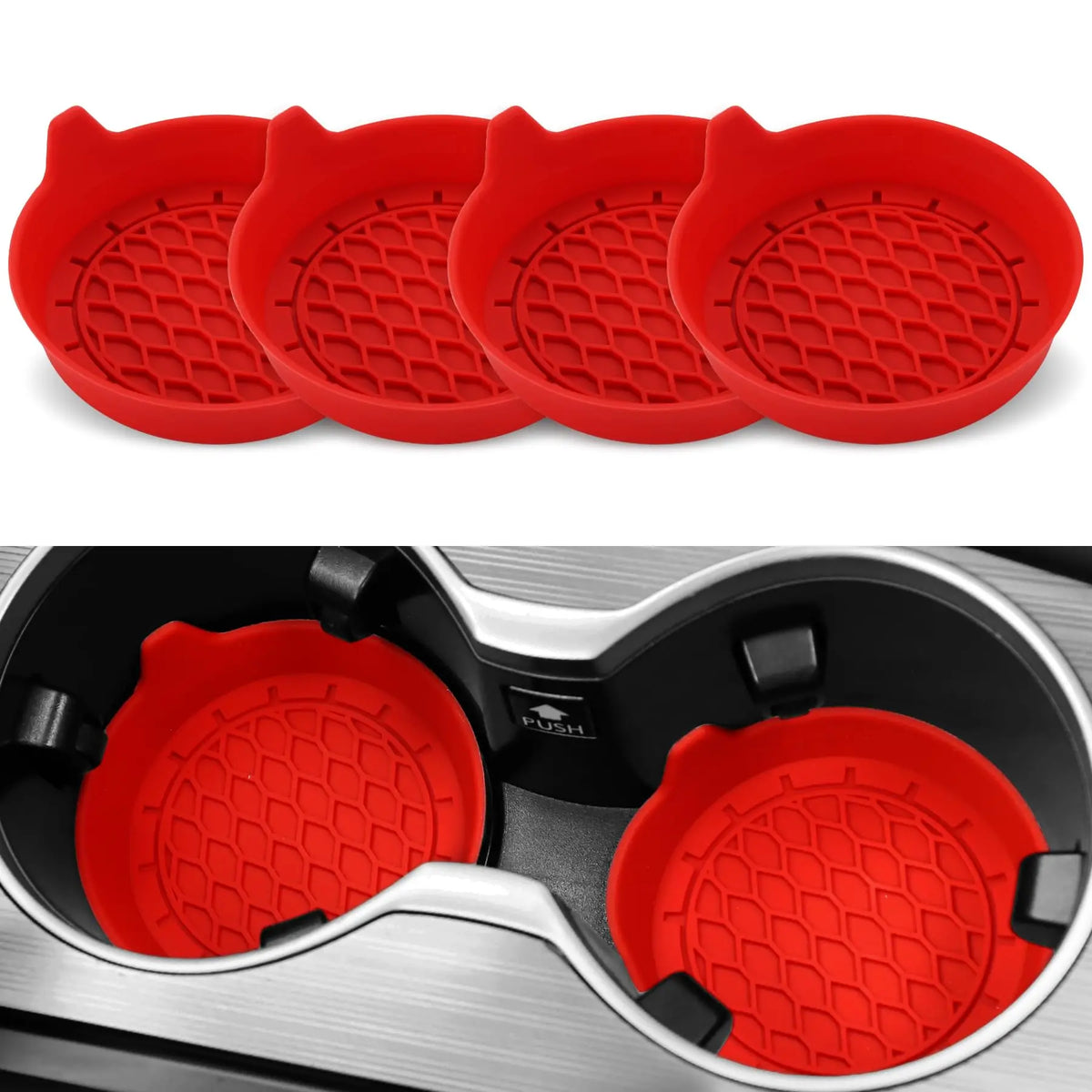 Non-Slip Silicone Car Cup Holder Coasters