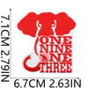Red embroidered patch featuring a stylized lion head and the text ONE NINE THREE