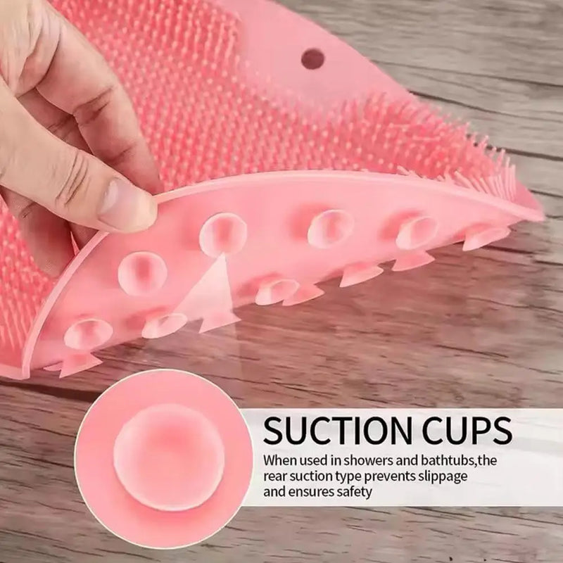 Ergonomic Silicone Foot Scrubber with Suction Base