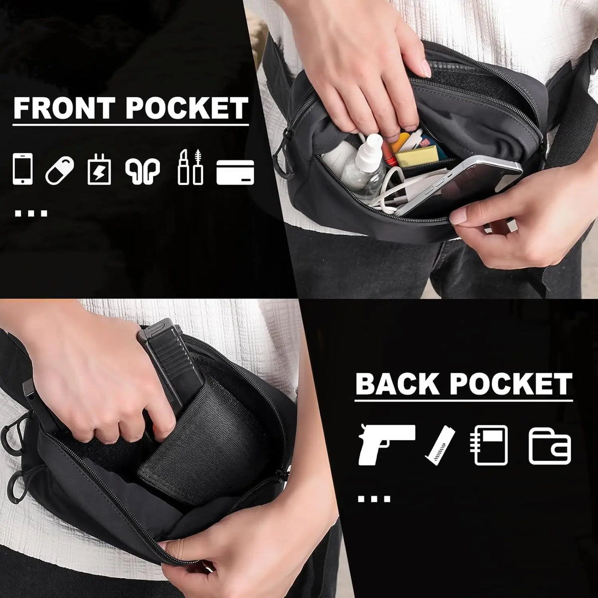 Concealed Carry Tactical Waist Pack with Holster