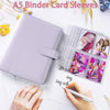 A5 PU Leather Photo & Card Organizer Binder with 4-Pocket Sleeves