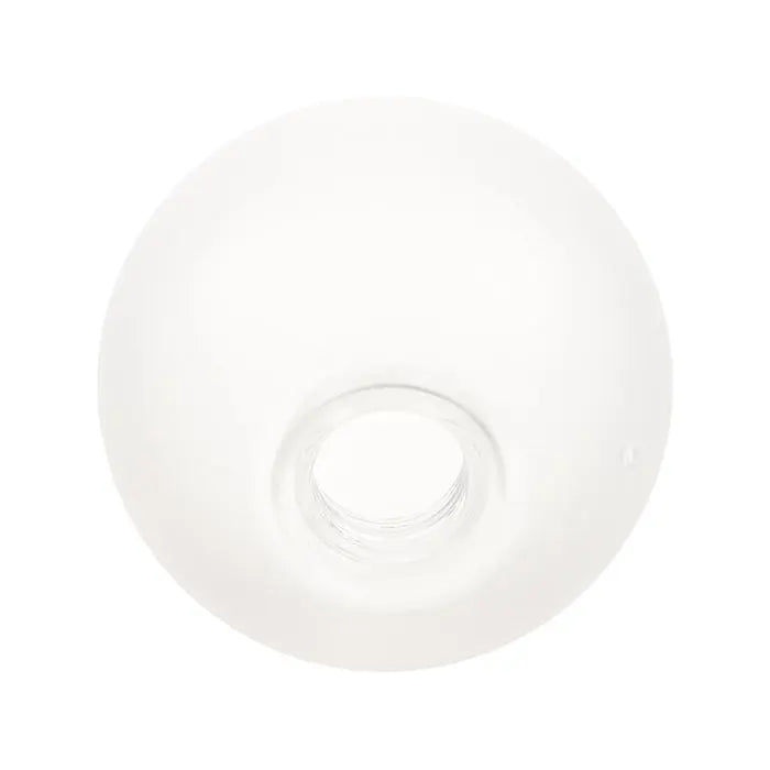 A white frosted glass dome lampshade for chandeliers and sconces.