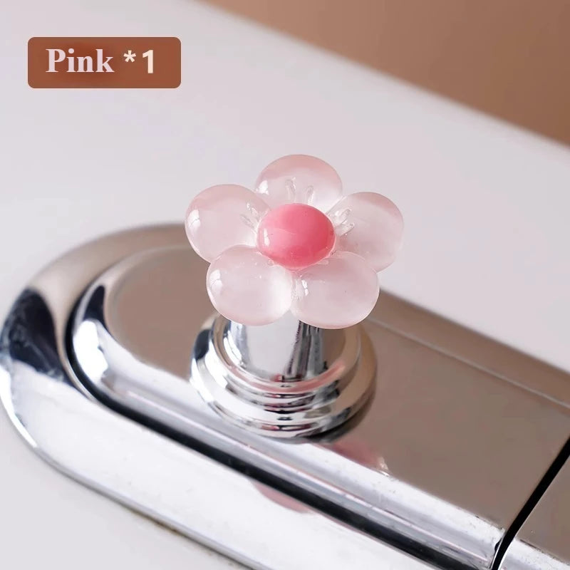 Flower-Shaped Bathroom Flush Button Helper