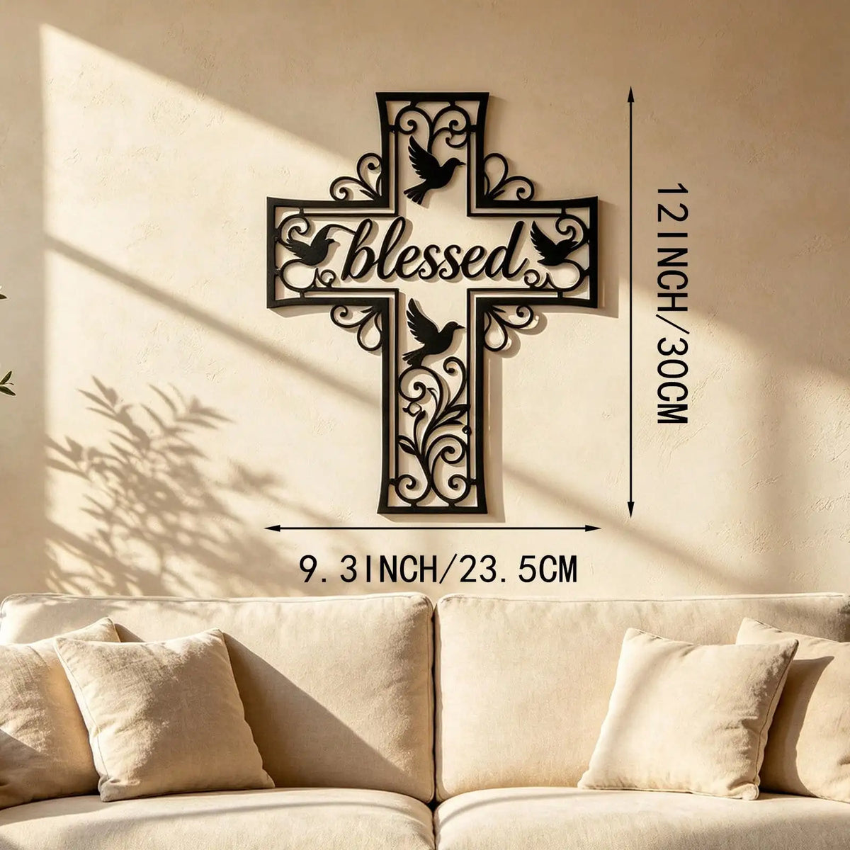 Elegant Metal Cross Wall Art for Home and Office