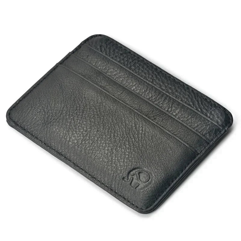 Slim Genuine Leather Card Holder Wallet