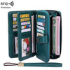 Vintage RFID-Blocking Large Capacity Wallet with Wrist Strap