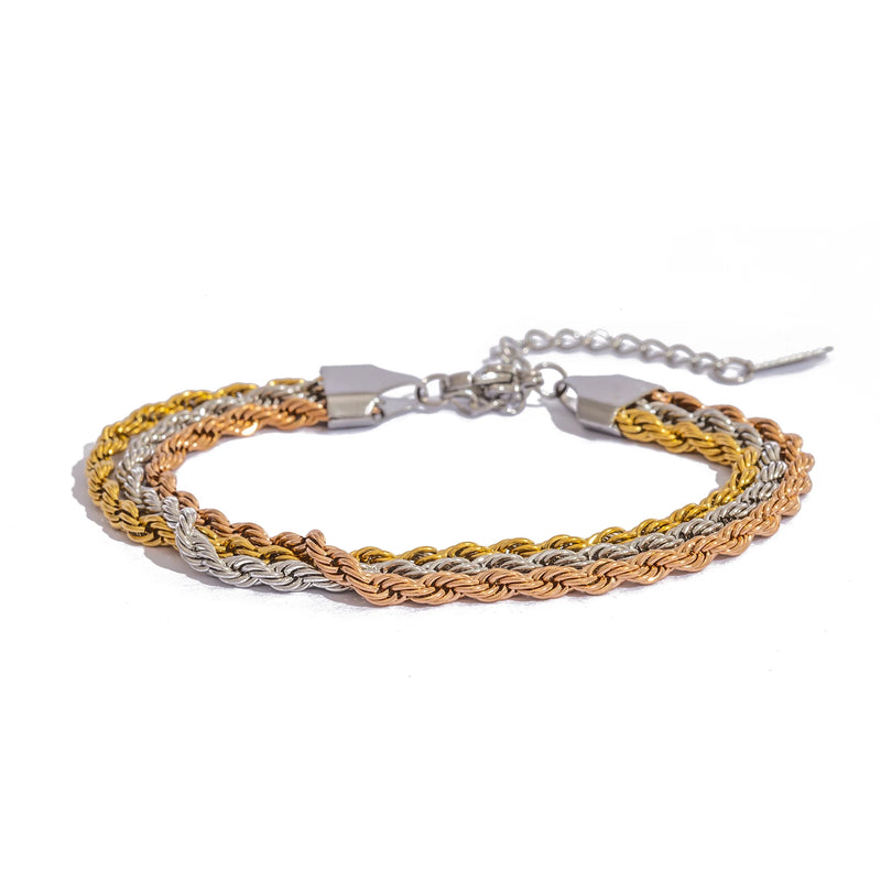 Triple-Layer Twist Chain Bracelet