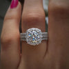 925 Sterling Silver Heart Moissanite Ring