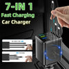 7-in-1 Retractable Car Charger with Fast Charging