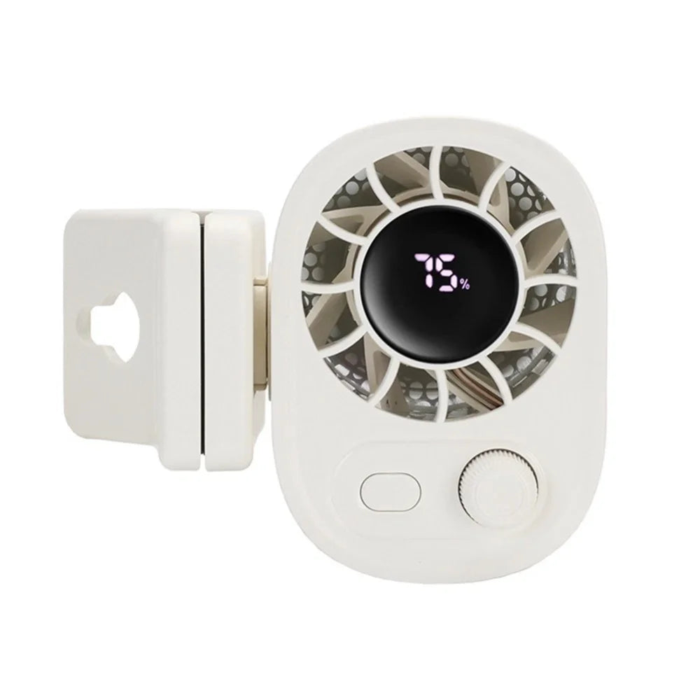 360° Rotating USB Rechargeable Clip-On Fan with 100-Speed Control