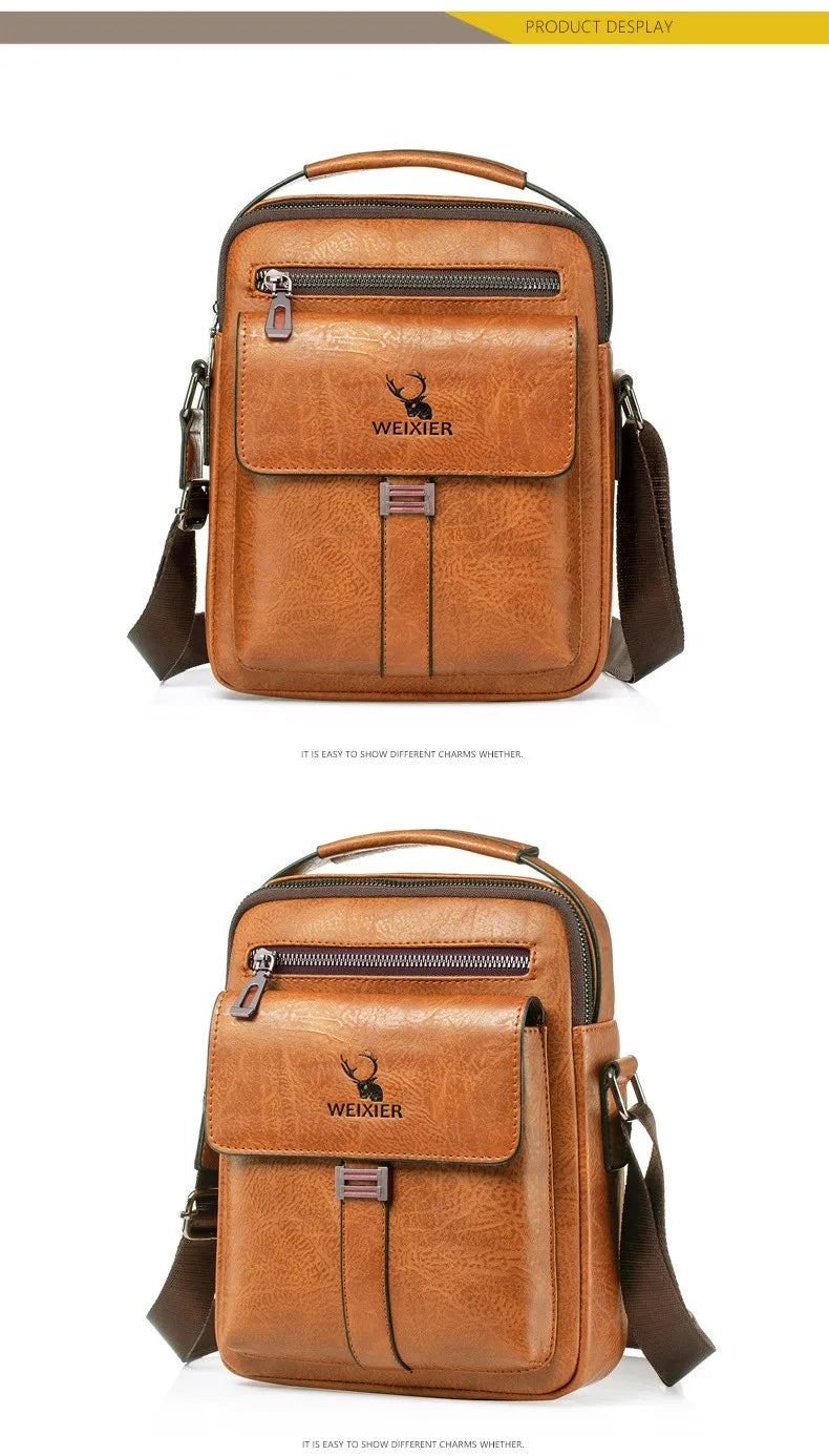 Vintage Waterproof Crossbody Messenger Bag for Men