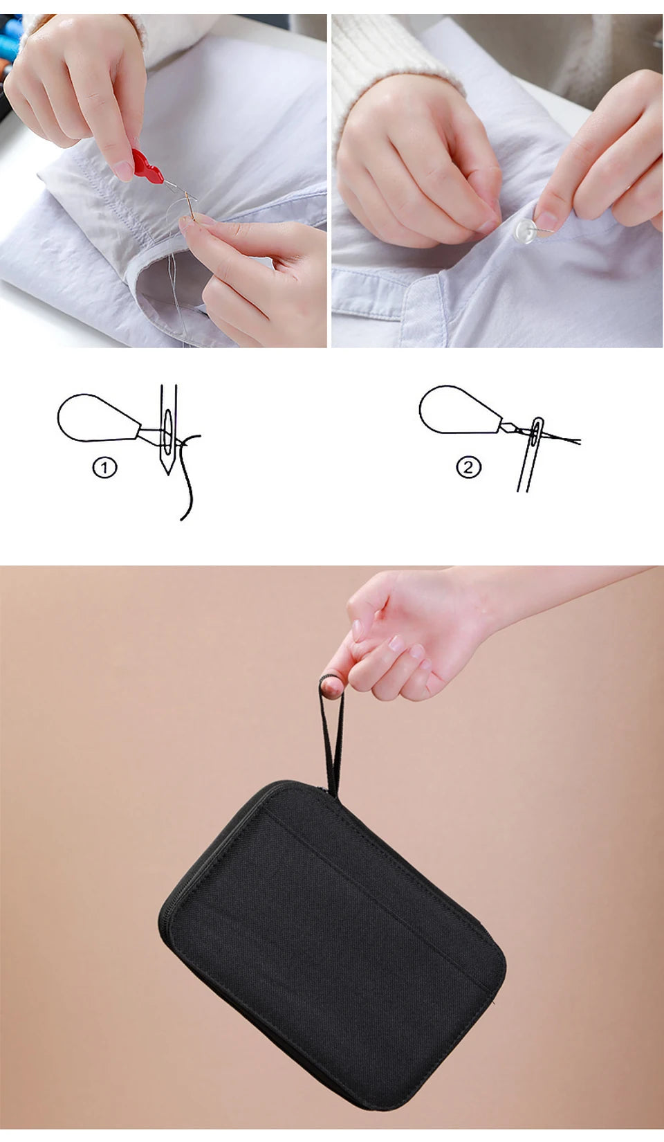 Complete Sewing Kit with Threads, Needles, and Accessories