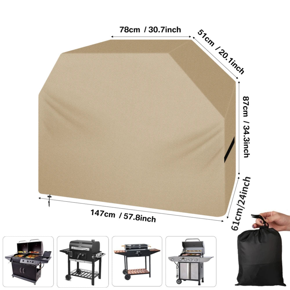 Waterproof Grill Cover with Adjustable Straps