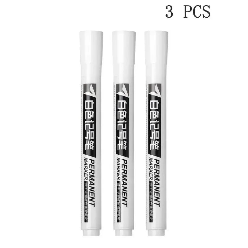 Set de Stylos Markers Permanents Blancs Imperméables