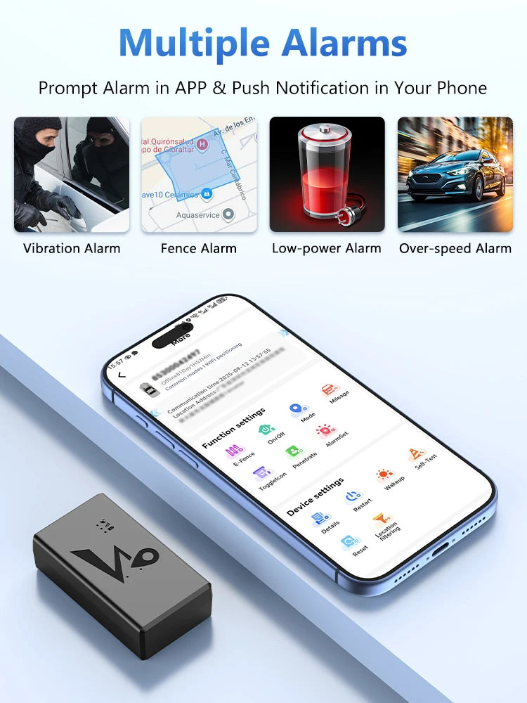 4G GPS Vehicle Tracker with Long Battery Life and Geo-Fence Alerts