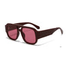 Retro Square Leopard Print Sunglasses for Women