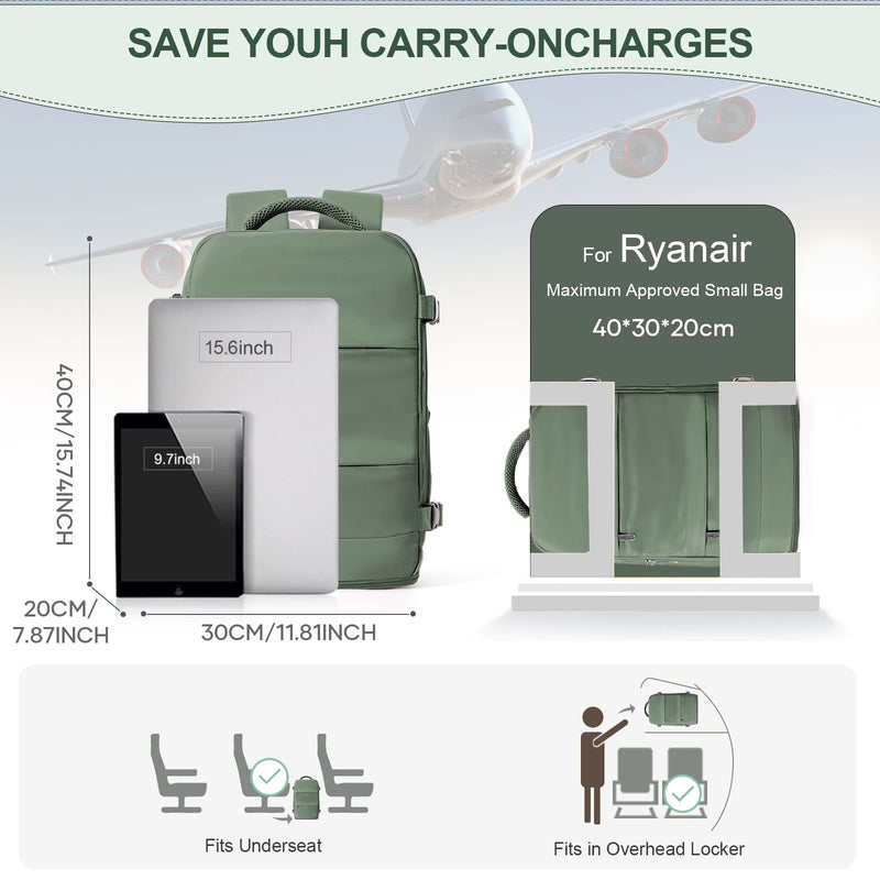 Compact 40L Cabin-Size Travel Backpack