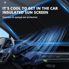 Foldable Windshield Sun Shade with Mirror Cut-Out