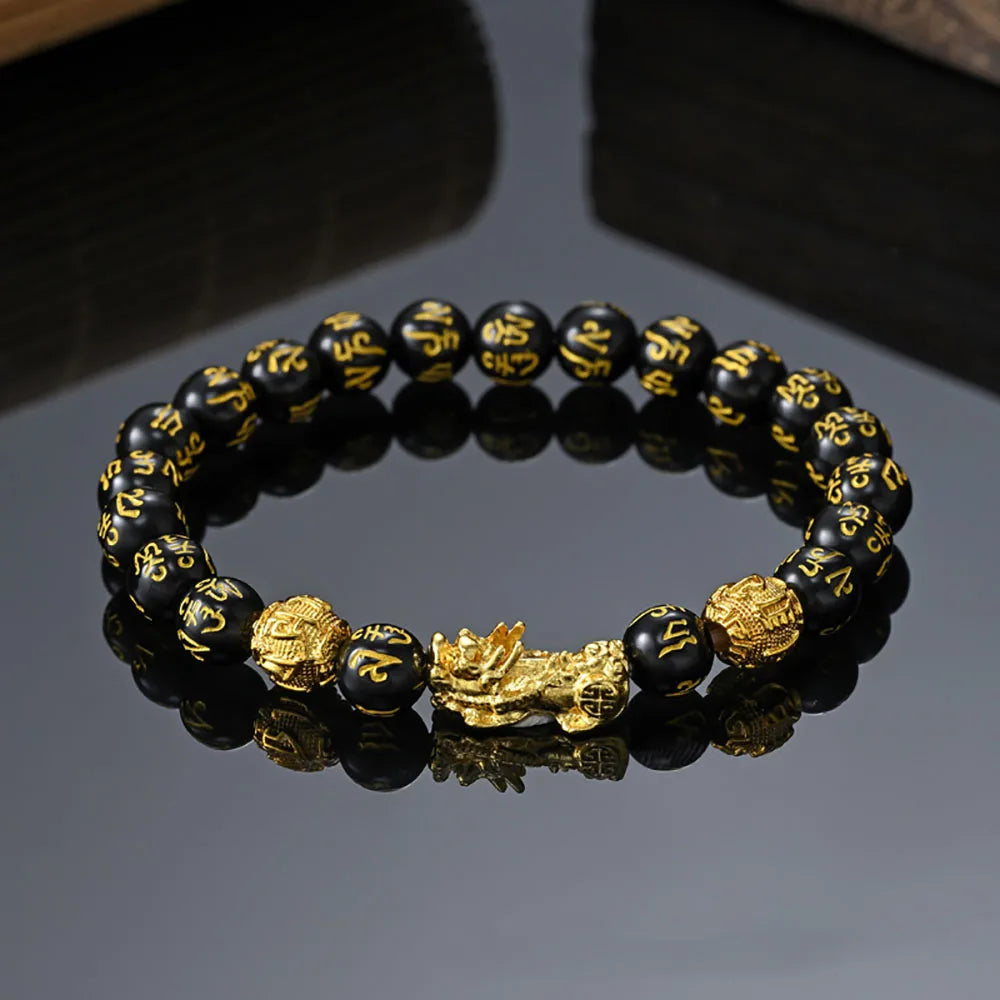 Obsidian Pixiu Wohlstandsarmband