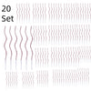Spiral Birthday Cake Candles, Set of 6 Long Thin Decorative Candles for Cakes and Desserts