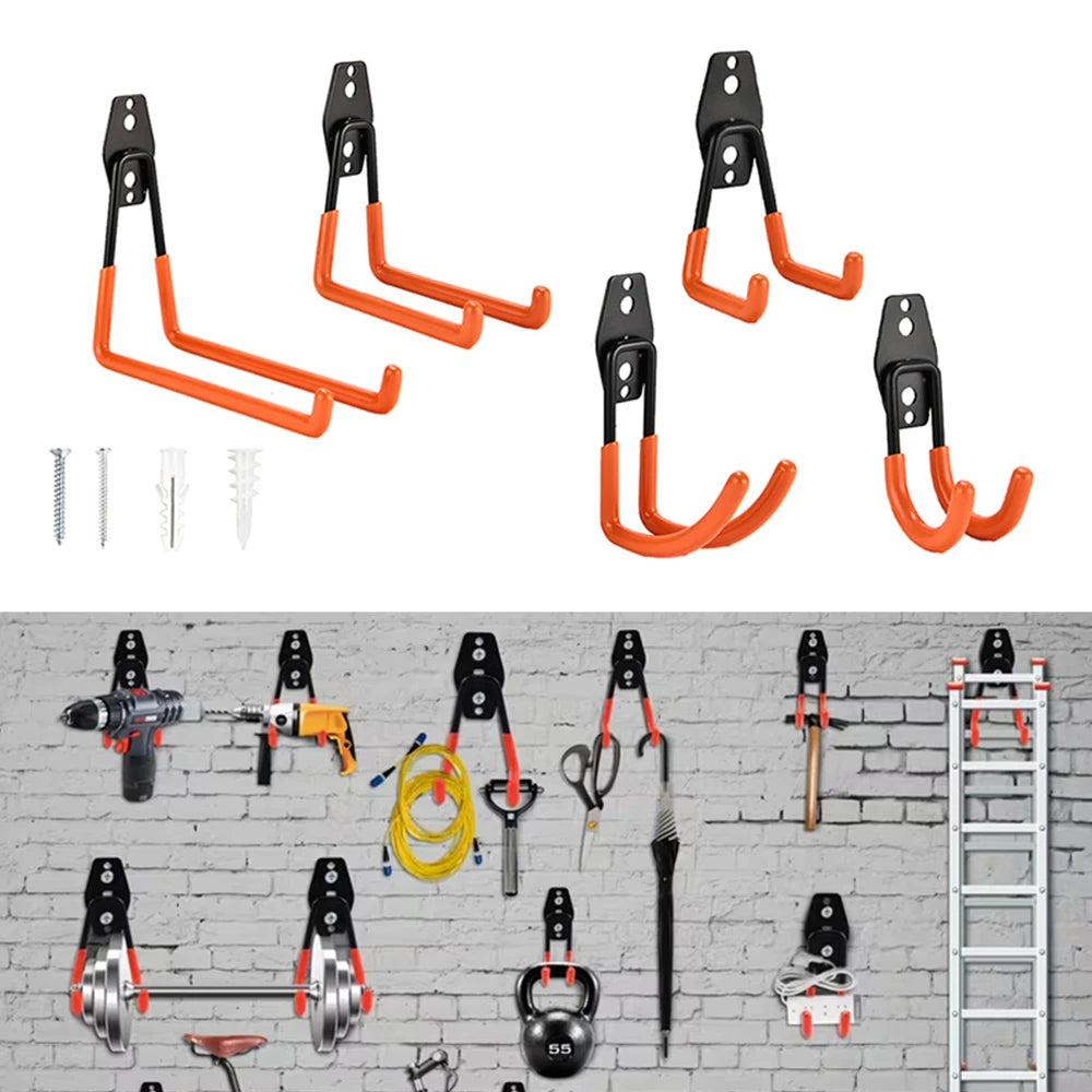 Heavy Duty Multi-Purpose Wall Hooks for Garage and Garden Storage