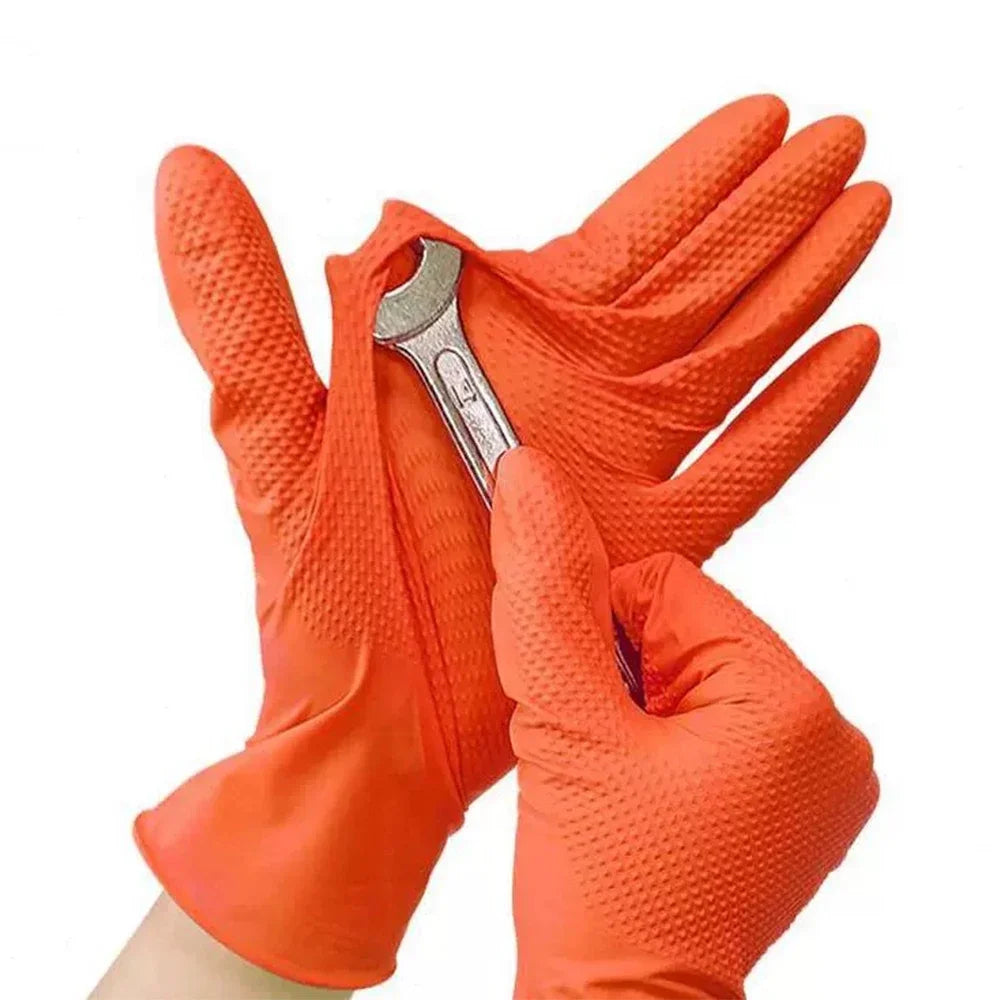 Heavy-Duty Textured Nitrile Work Gloves