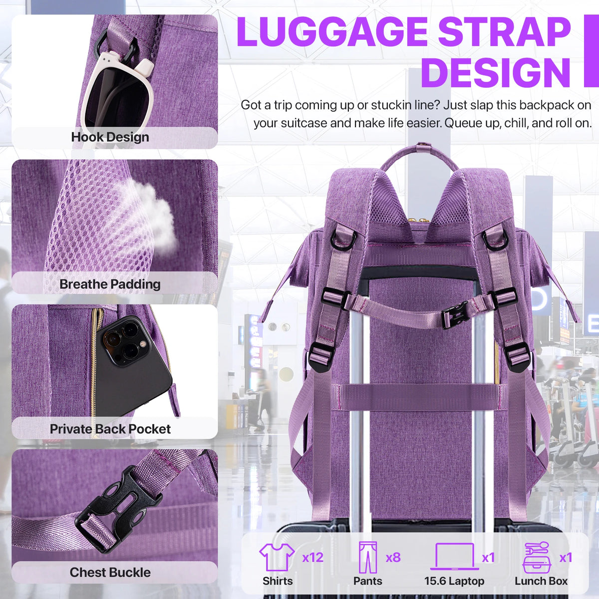 Insulated Lunch Cooler Backpack with Water-Resistant Design