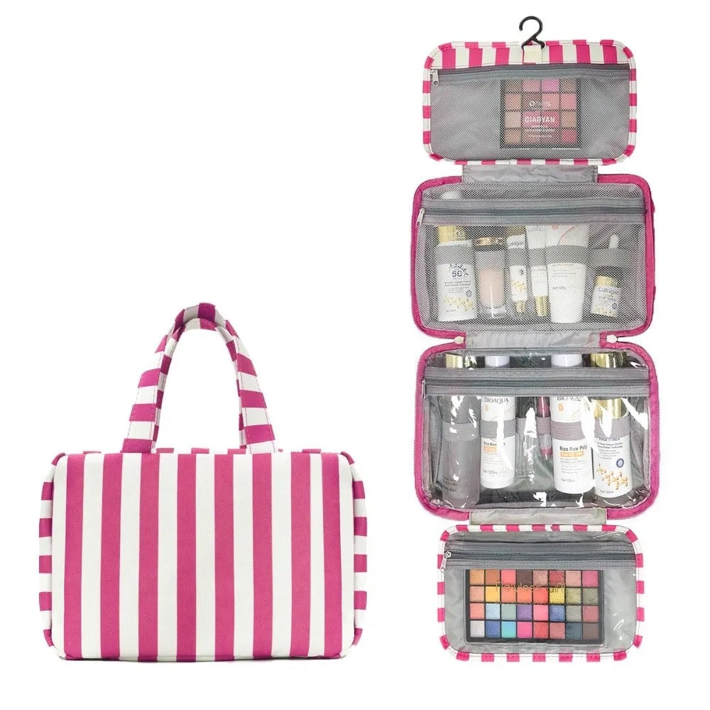 4-Fold Hanging Travel Toiletry Bag with Hook