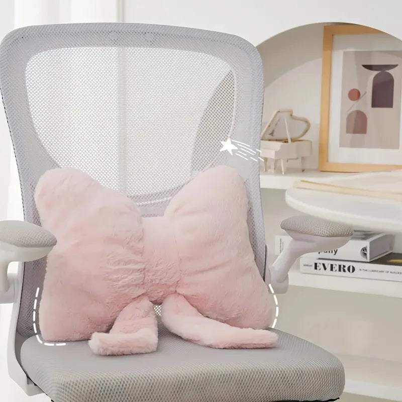Cute Bow-Shaped Plush Pillow for Cozy Home Decor