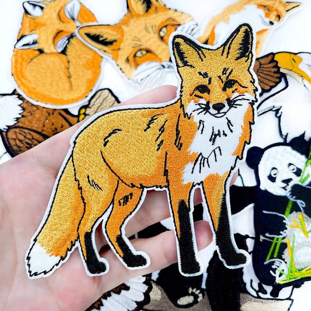 Embroidered Animal Iron-On Patches for DIY Crafting & Clothing Repair