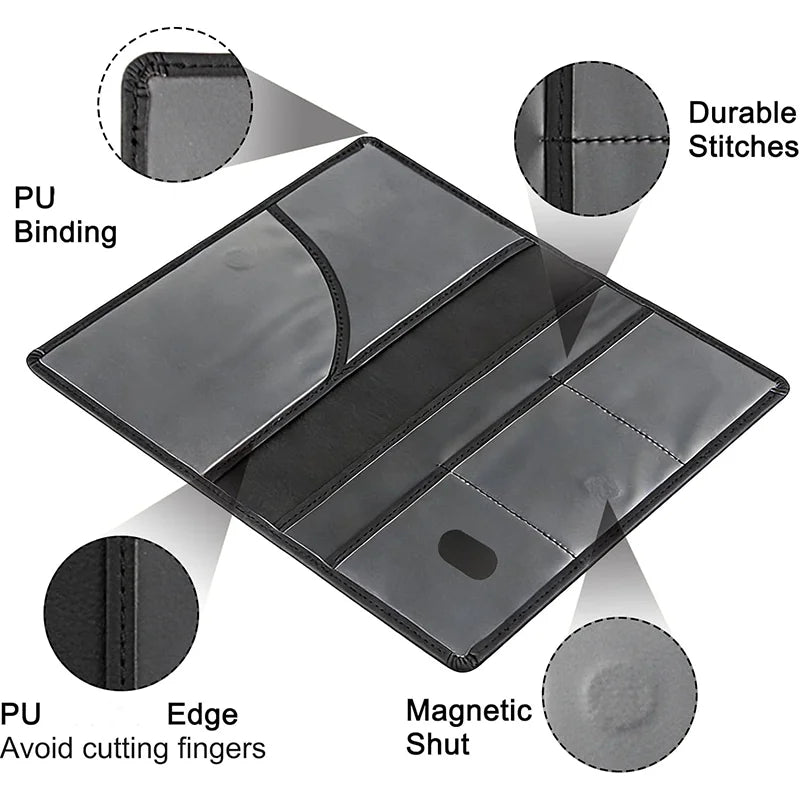 Premium PU Leather Car Document Organizer for Registration and Insurance