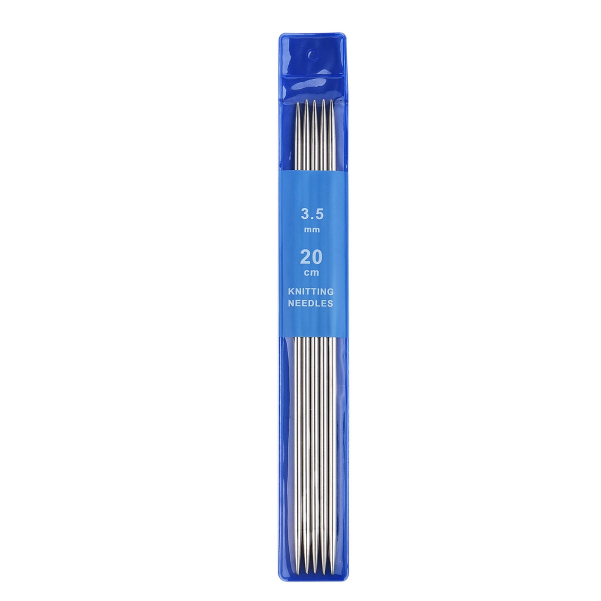 Stainless Steel Knitting Needle Set (20cm, 2–5mm)