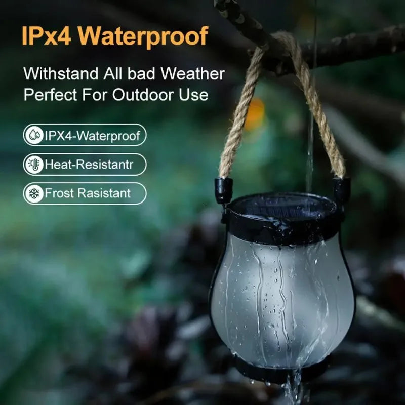 Solar-Powered Rechargeable Camping Lantern