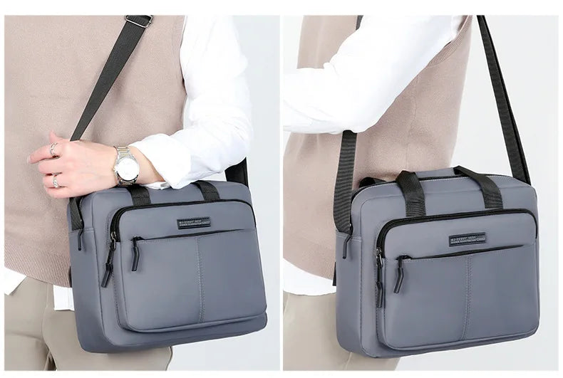 Large-Capacity Men's Messenger Bag with A4 Compatibility
