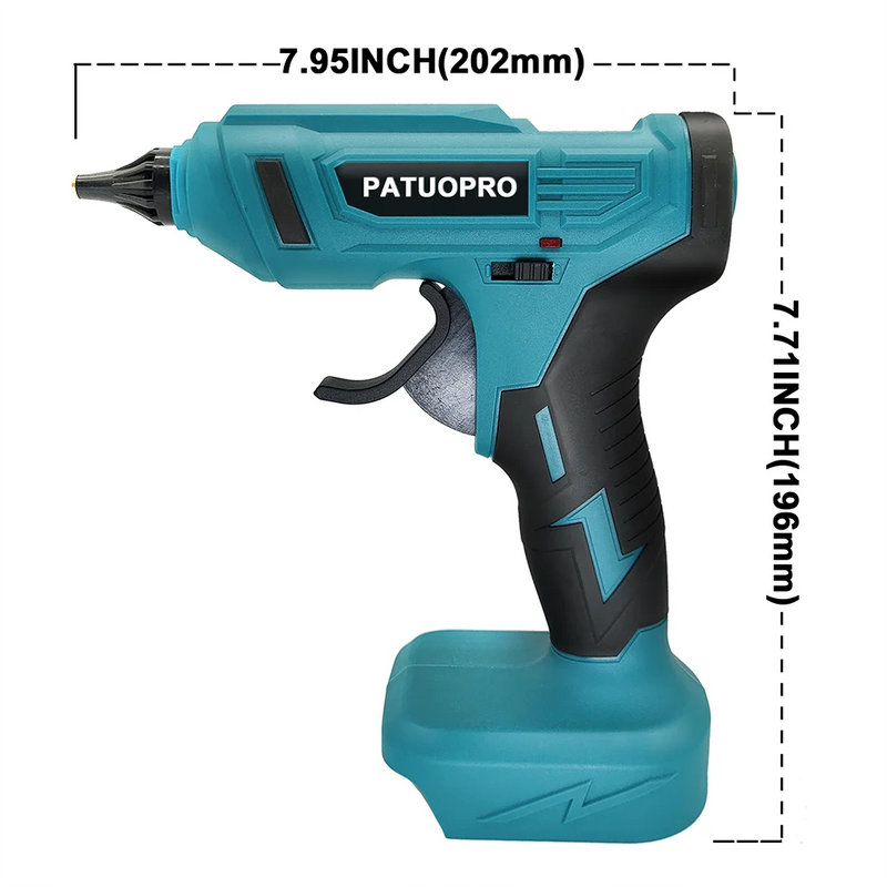 Pistola de silicona caliente inalámbrica 18V con calentamiento rápido