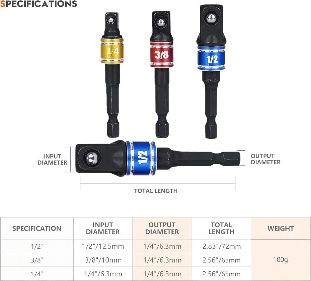 Flexible Drill Bit Extension & Right Angle Adapter Kit