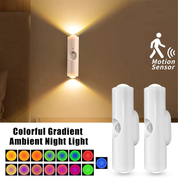 Rechargeable LED Motion Sensor Night Light with RGB Colors