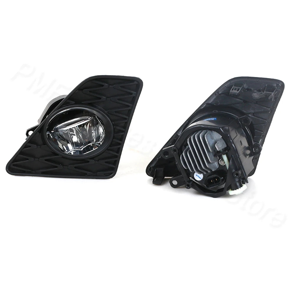 Black LED front fog light grilles for Lexus GS350 and GS450h F Sport vehicles.