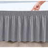 Wrap-Around Ruffle Bed Skirt with Elastic Belt - 15 Inch Drop